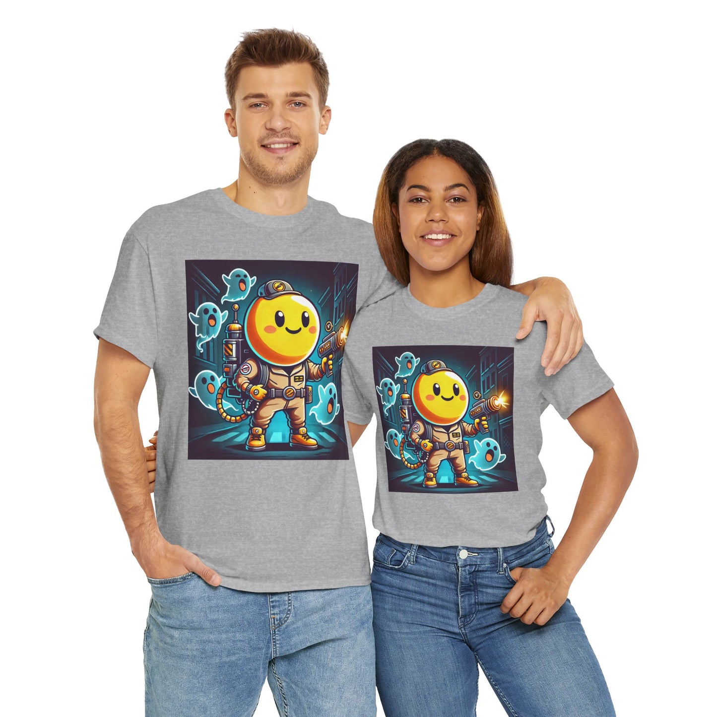 Ghost Hunting Yellow Dude - Men's Heavy Cotton Tee