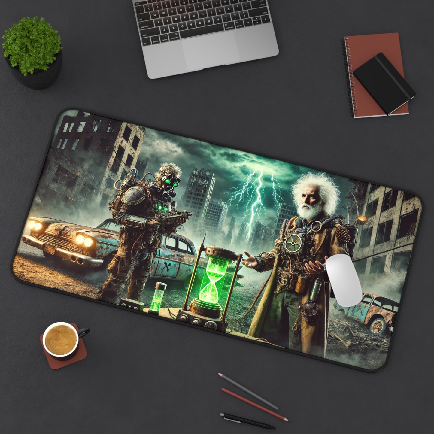 Post-Apocalyptic Time Travelers - Desk Mat