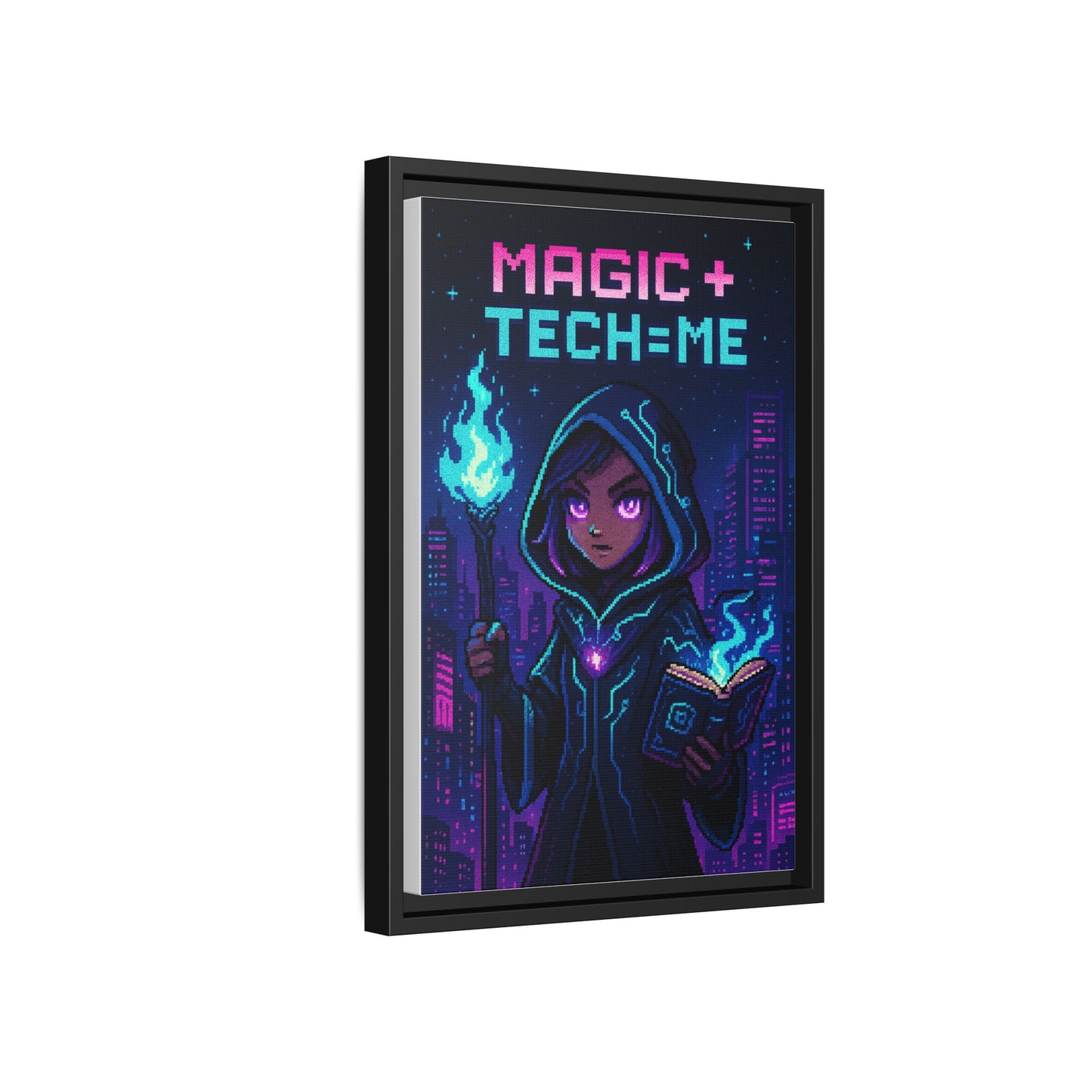 Magic + Tech = Me - Framed Canvas Art Print