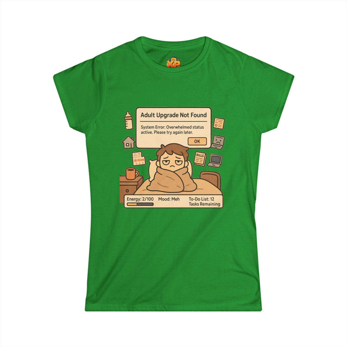 "Adult Upgrade Not Found" - Women's Softstyle Tee
