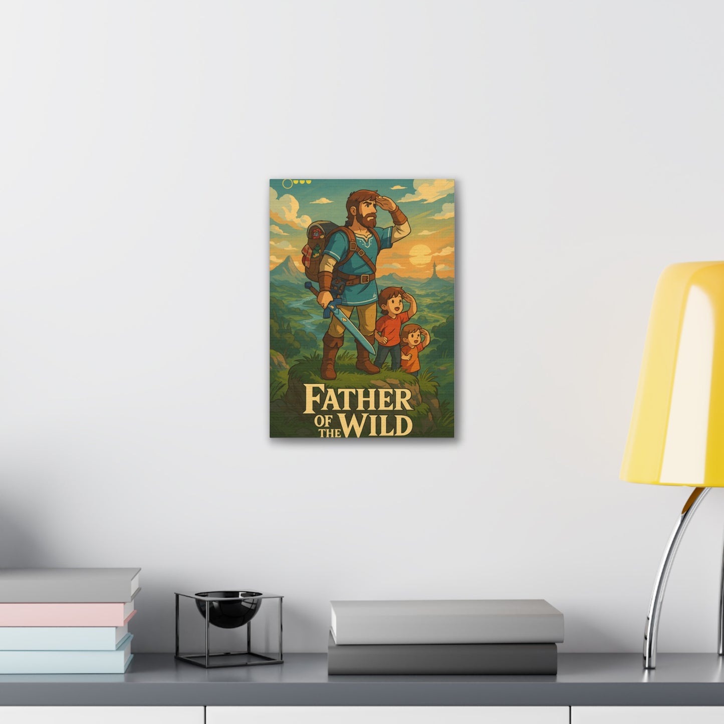 Father of the Wild Canvas Art - Breath of the Wild Parody