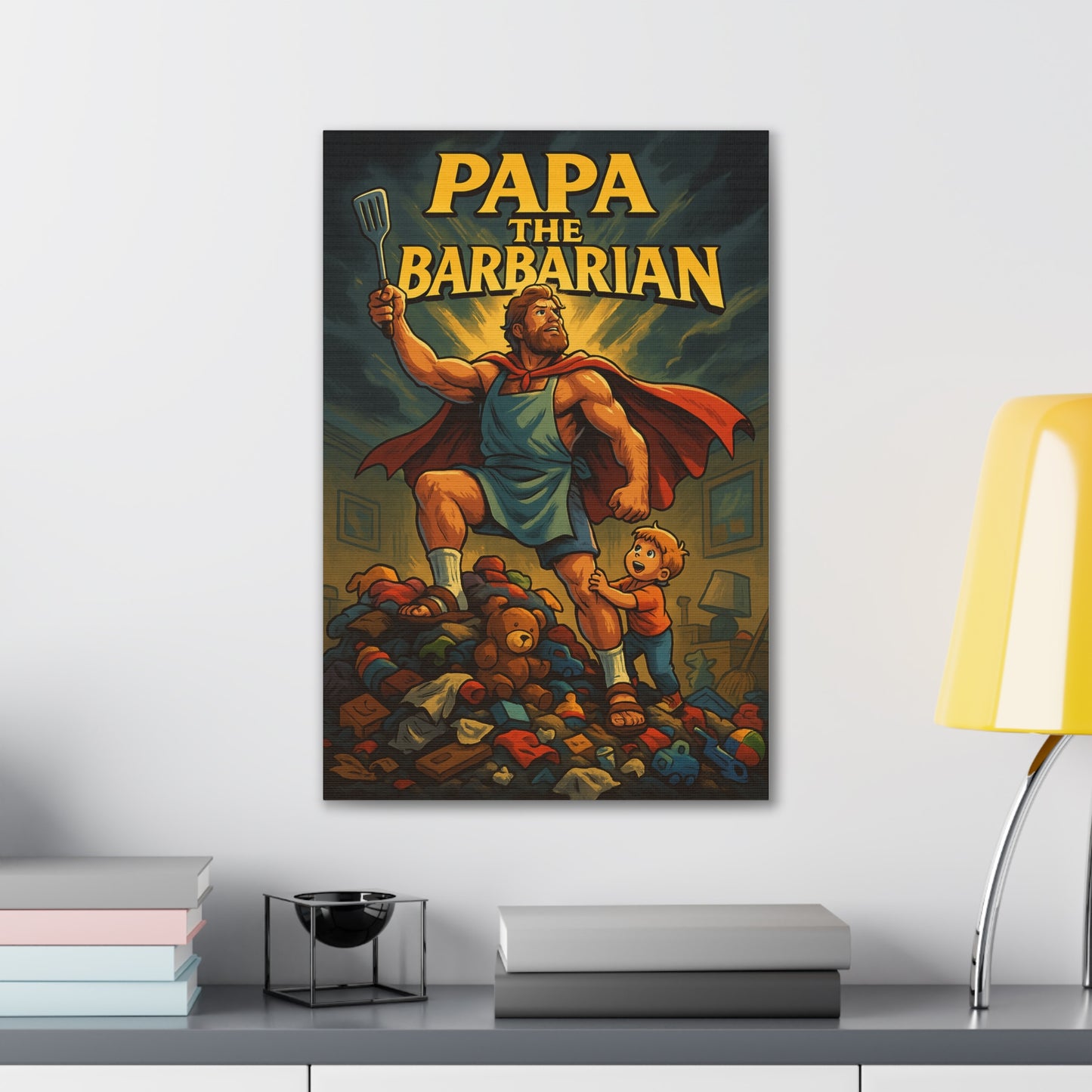 Papa The Barbarian Canvas Art - A Conan The Barbarian Parody