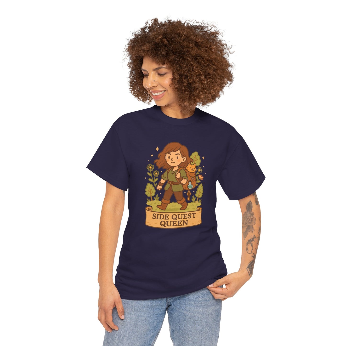Side Quest Queen - Women's Heavy Cotton Tee