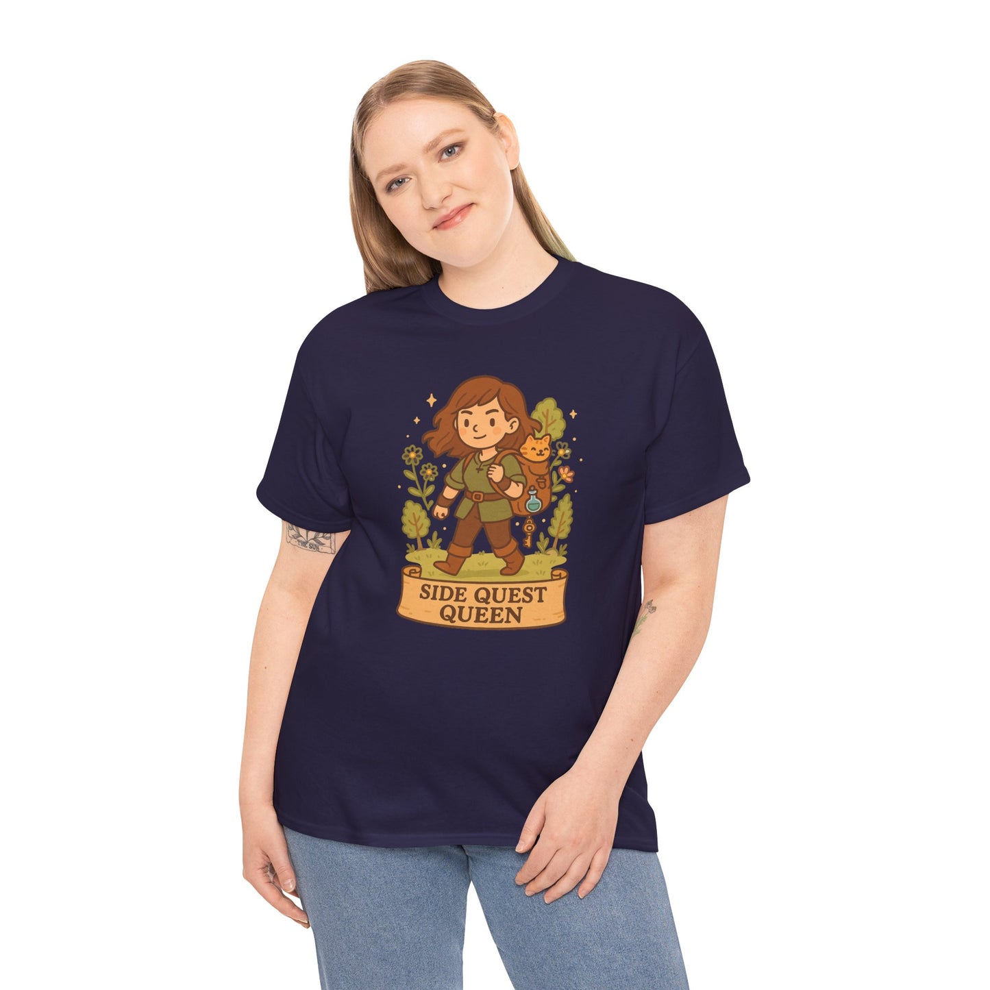 Side Quest Queen - Women's Heavy Cotton Tee