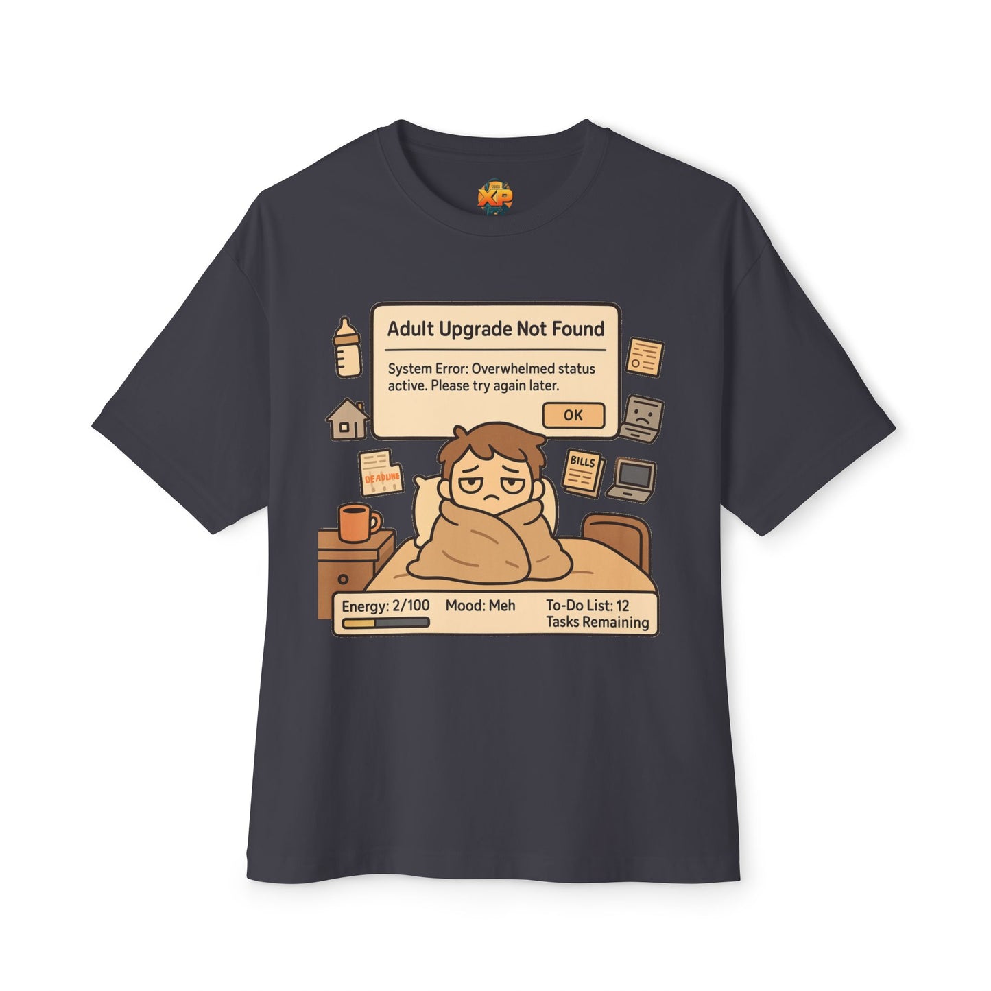 "Adult Upgrade Not Found" - Women's Oversized Boxy Tee