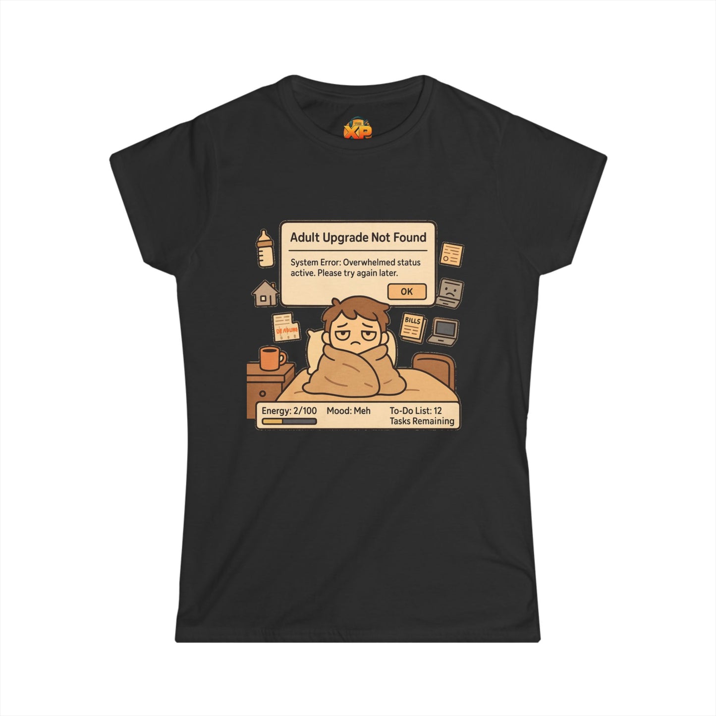 "Adult Upgrade Not Found" - Women's Softstyle Tee