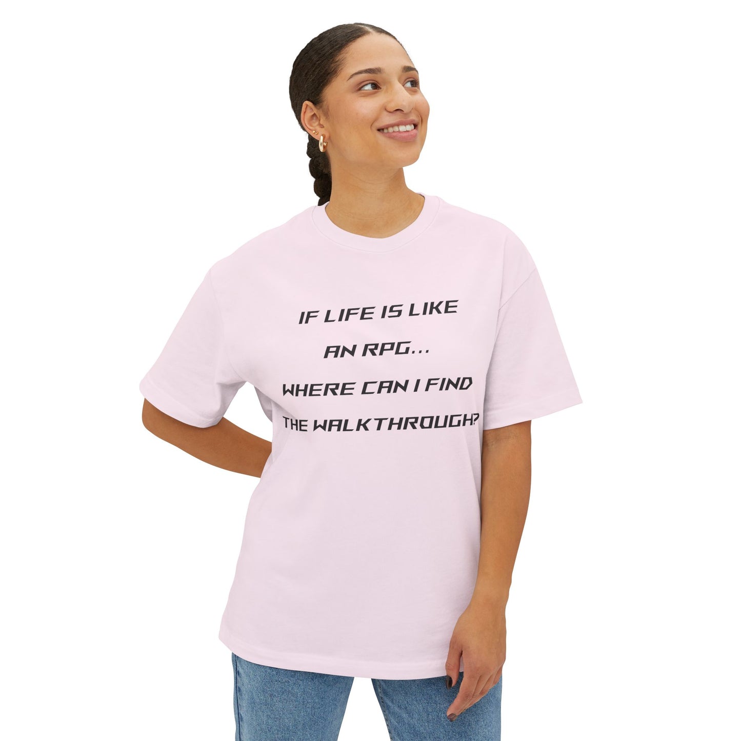 Where is my Walkthrough Guide? Women's Oversized Boxy Tee