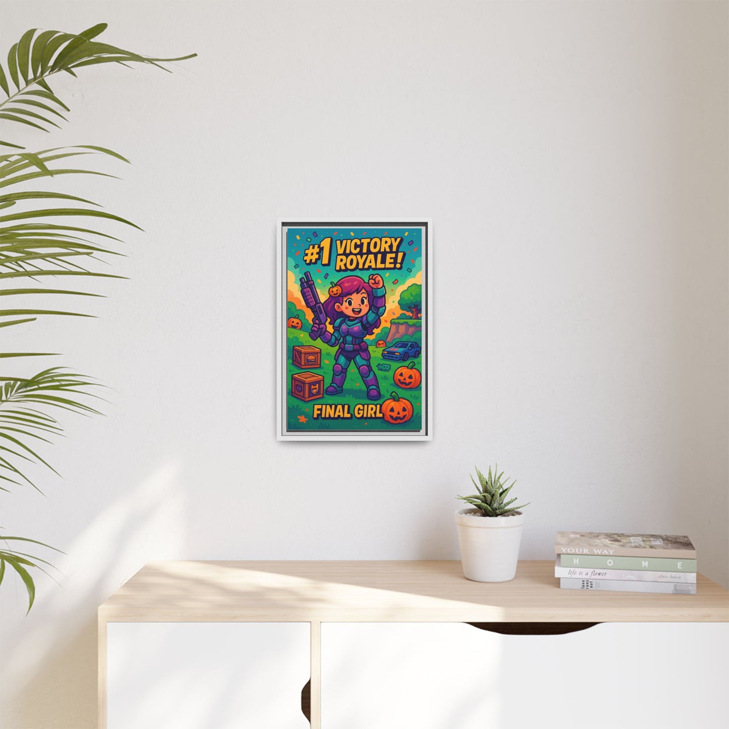 #1 Victory Royale! Final Girl - Framed Canvas Art