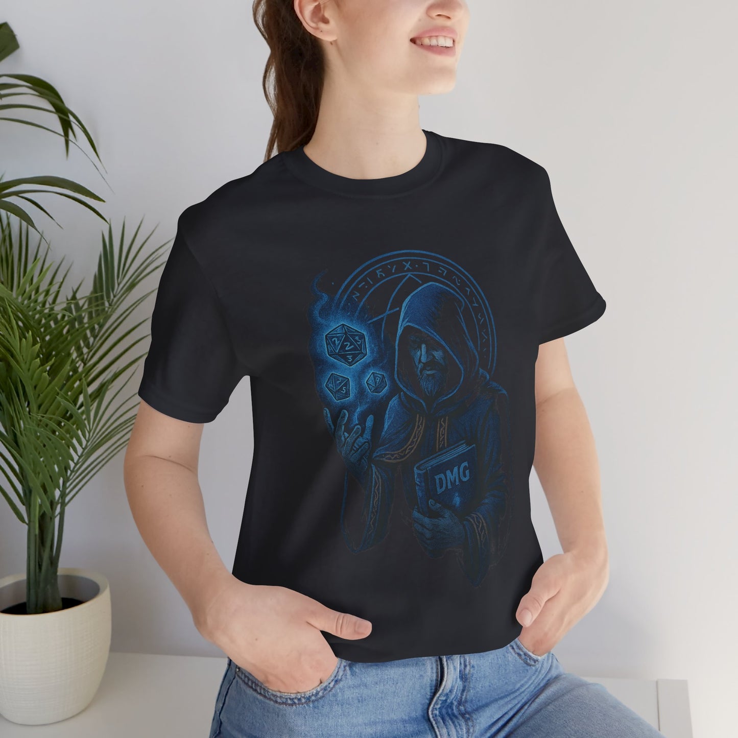 Nerdcore Icons - The Dungeon Master (Blue) - Unisex Jersey Short Sleeve Tee