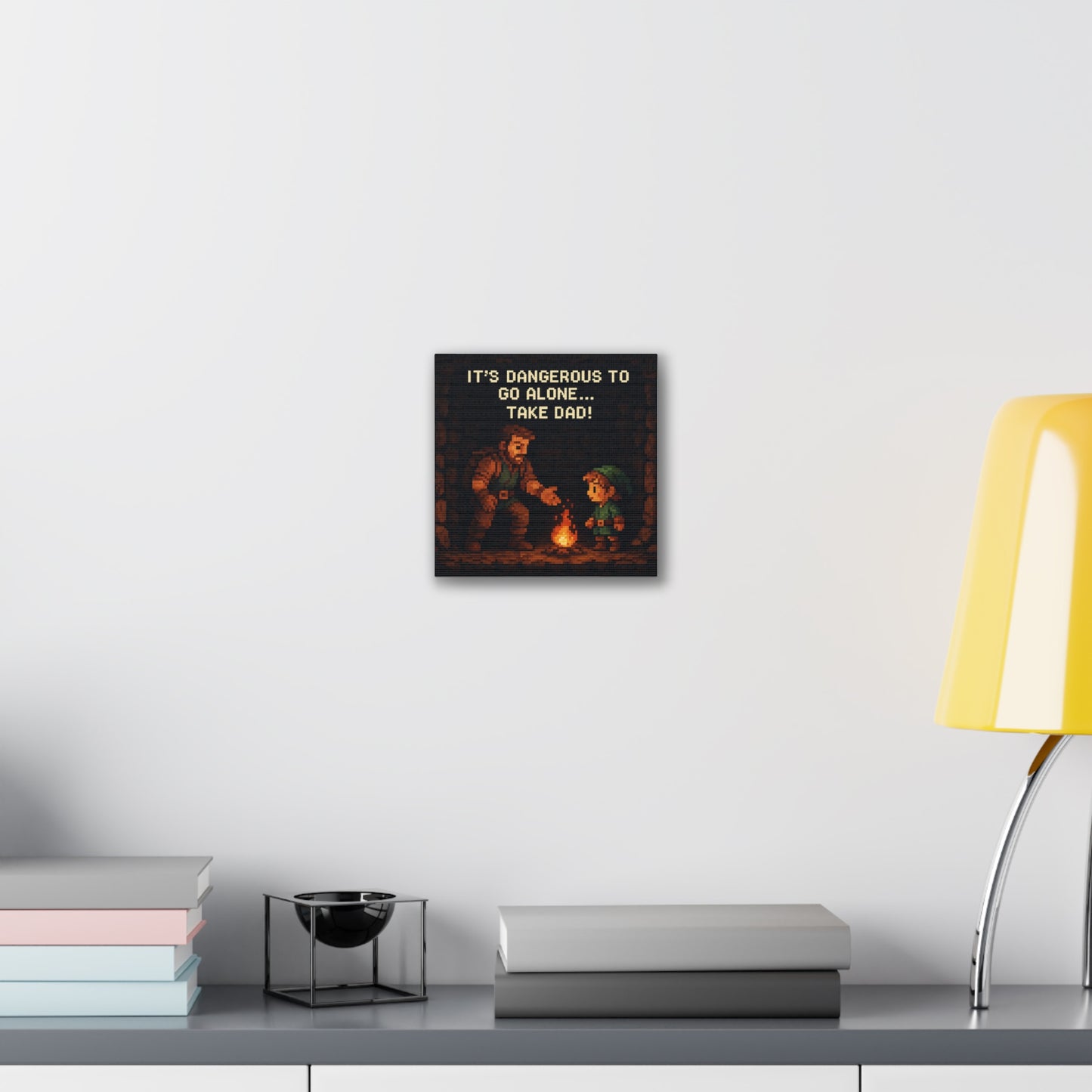 It's Dangerous To Go Alone... Canvas Art - A TLoZ Quote Parody