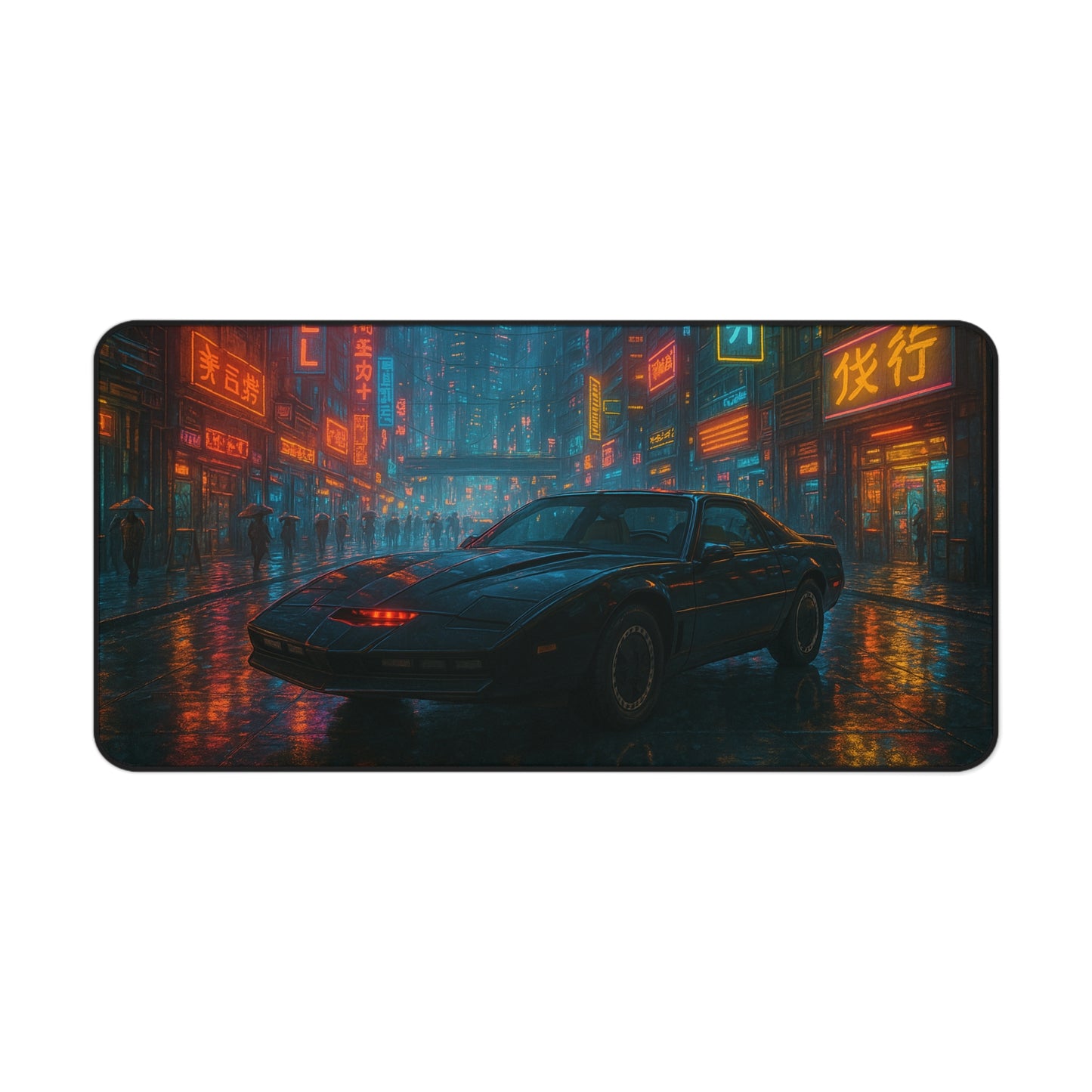 Knight Car in Cyberpunk City - Mouse Pad