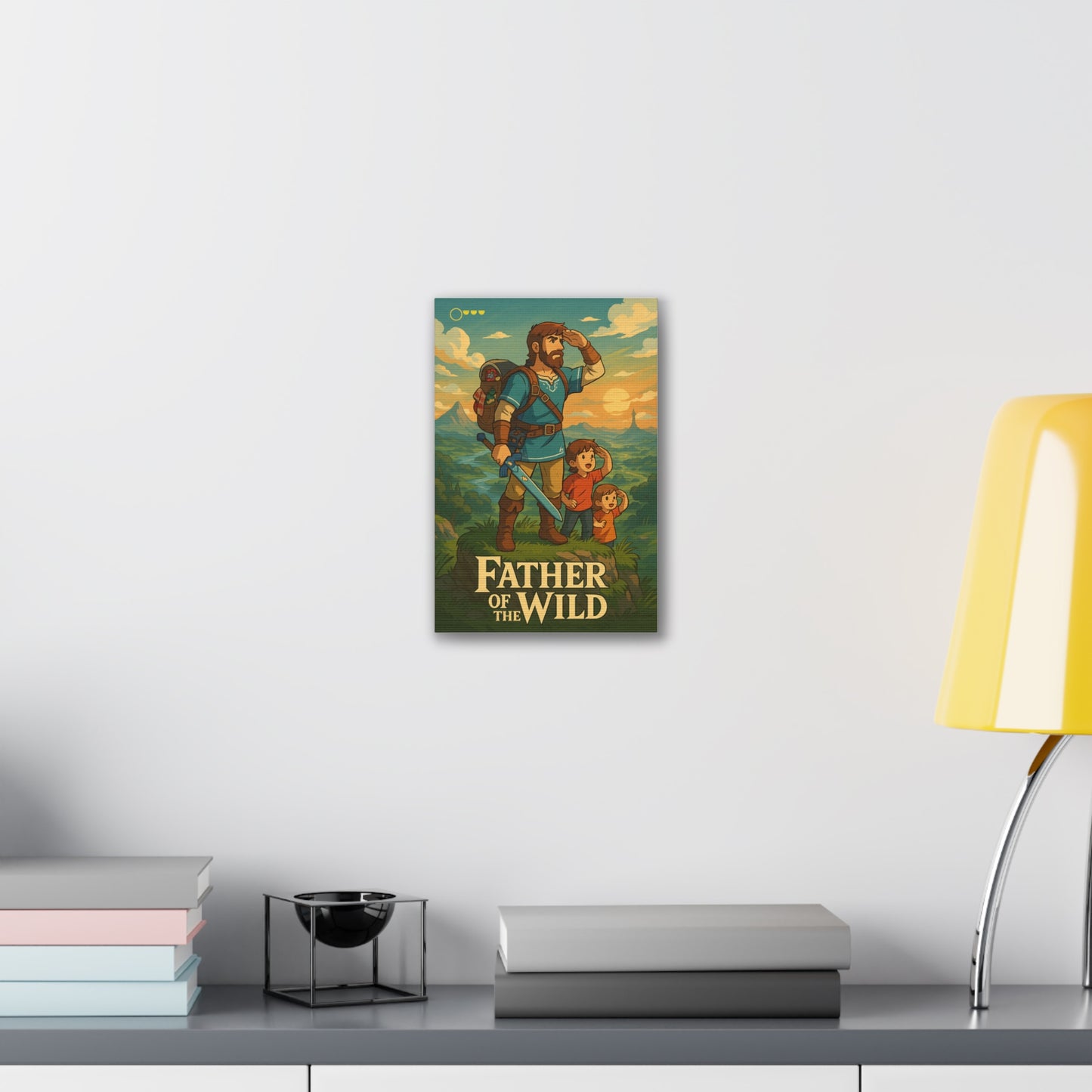 Father of the Wild Canvas Art - Breath of the Wild Parody