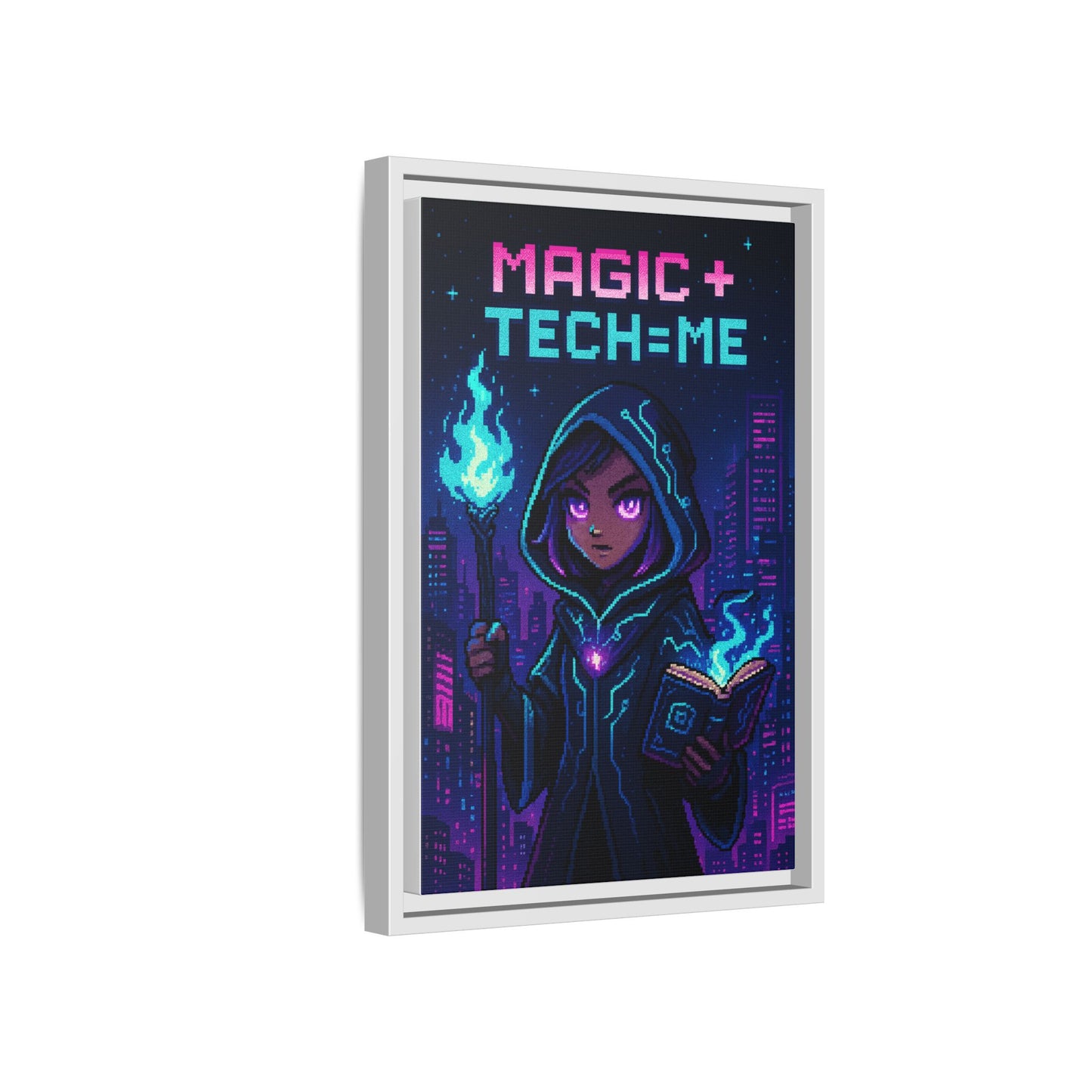 Magic + Tech = Me - Framed Canvas Art Print