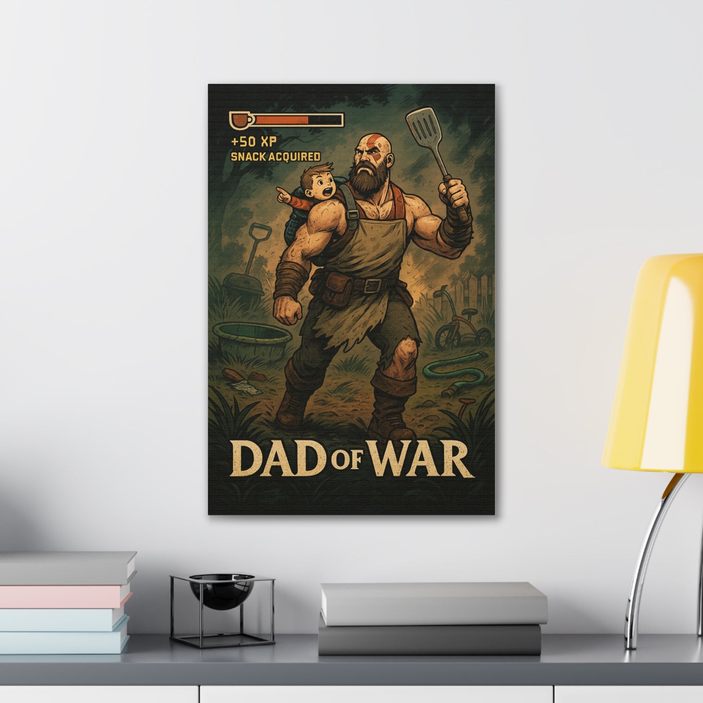 Dad of War Canvas Art - A God of War Parody