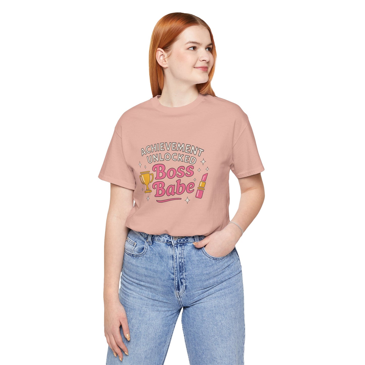 Achievement Unlocked Boss Babe - Women's Jersey Short Sleeve Tee