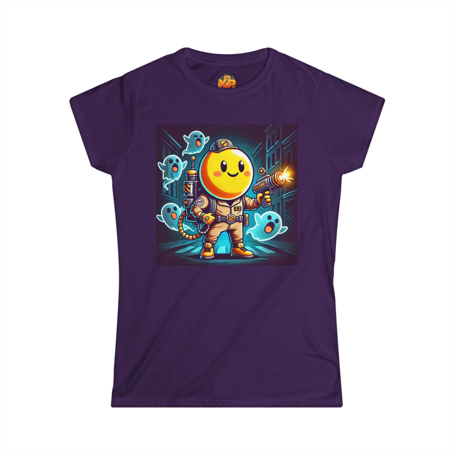 Ghost Hunting Yellow Dude - Women's Softstyle Tee