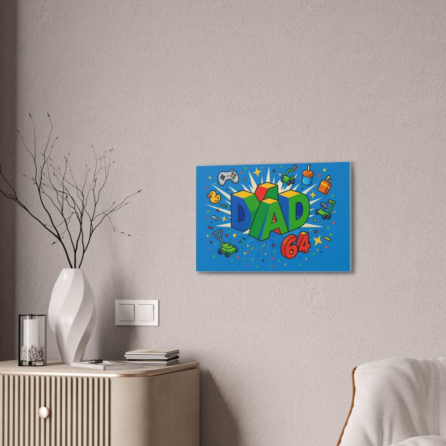 DAD 64 Canvas Art - An N64 Parody