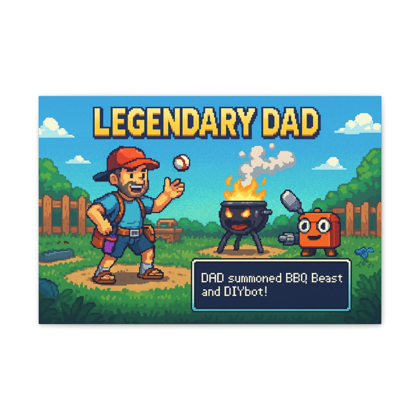Legendary Dad Trainer Canvas Art - A Pocket Monsters Trainer Parody