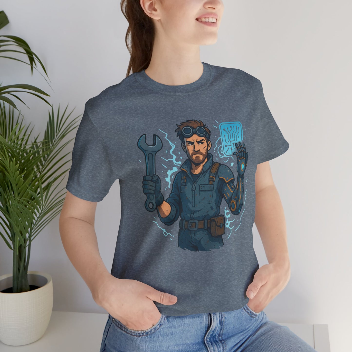 Nerdcore Icons - The Mech Engineer - Unisex Jersey Short Sleeve Tee