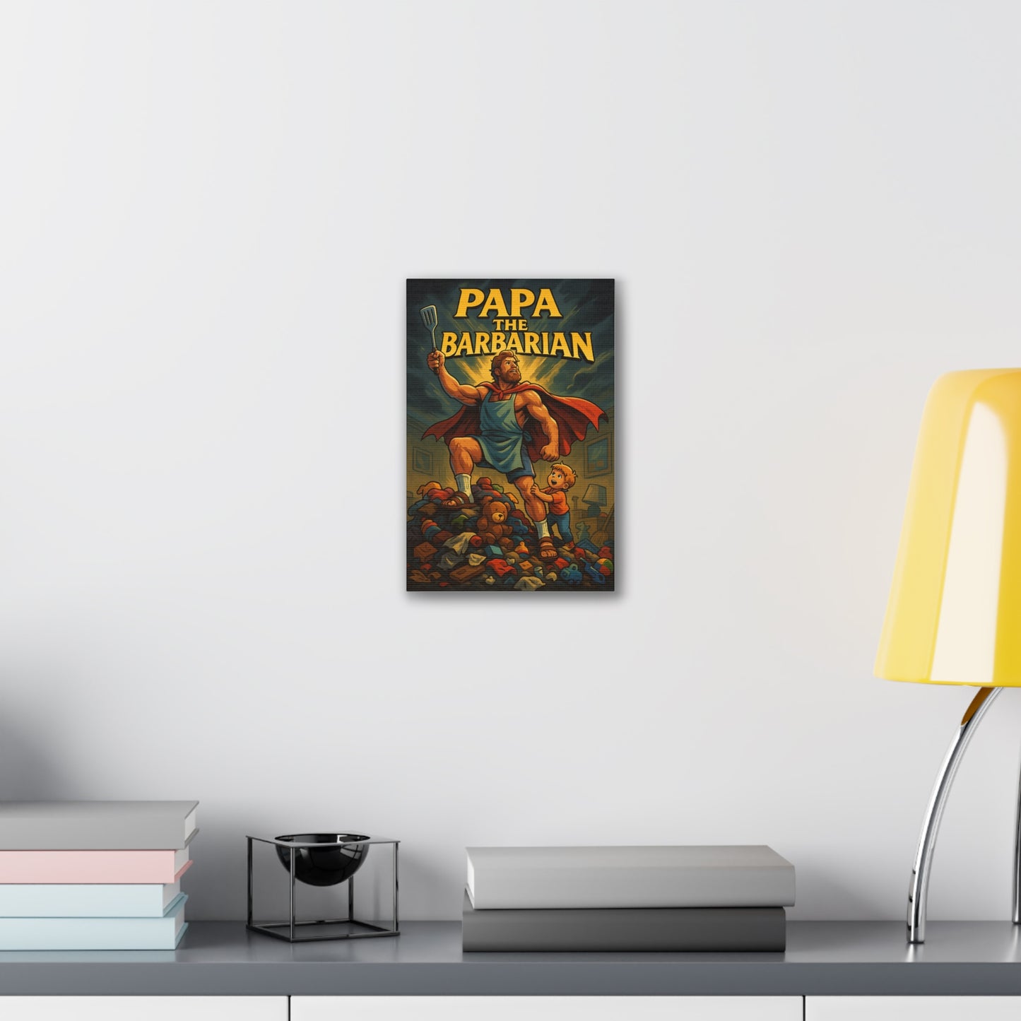 Papa The Barbarian Canvas Art - A Conan The Barbarian Parody