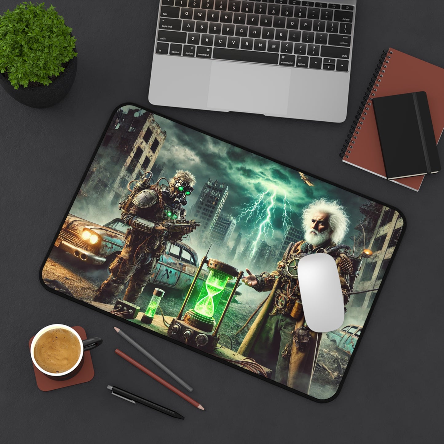 Post-Apocalyptic Time Travelers - Desk Mat