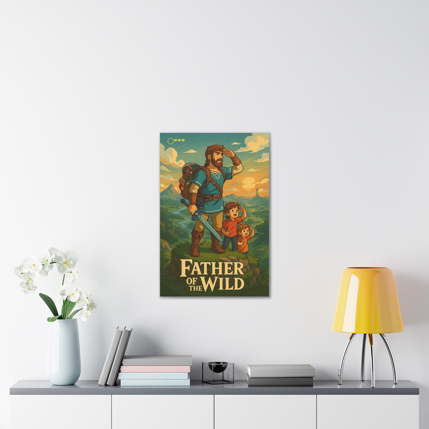 Father of the Wild Canvas Art - Breath of the Wild Parody