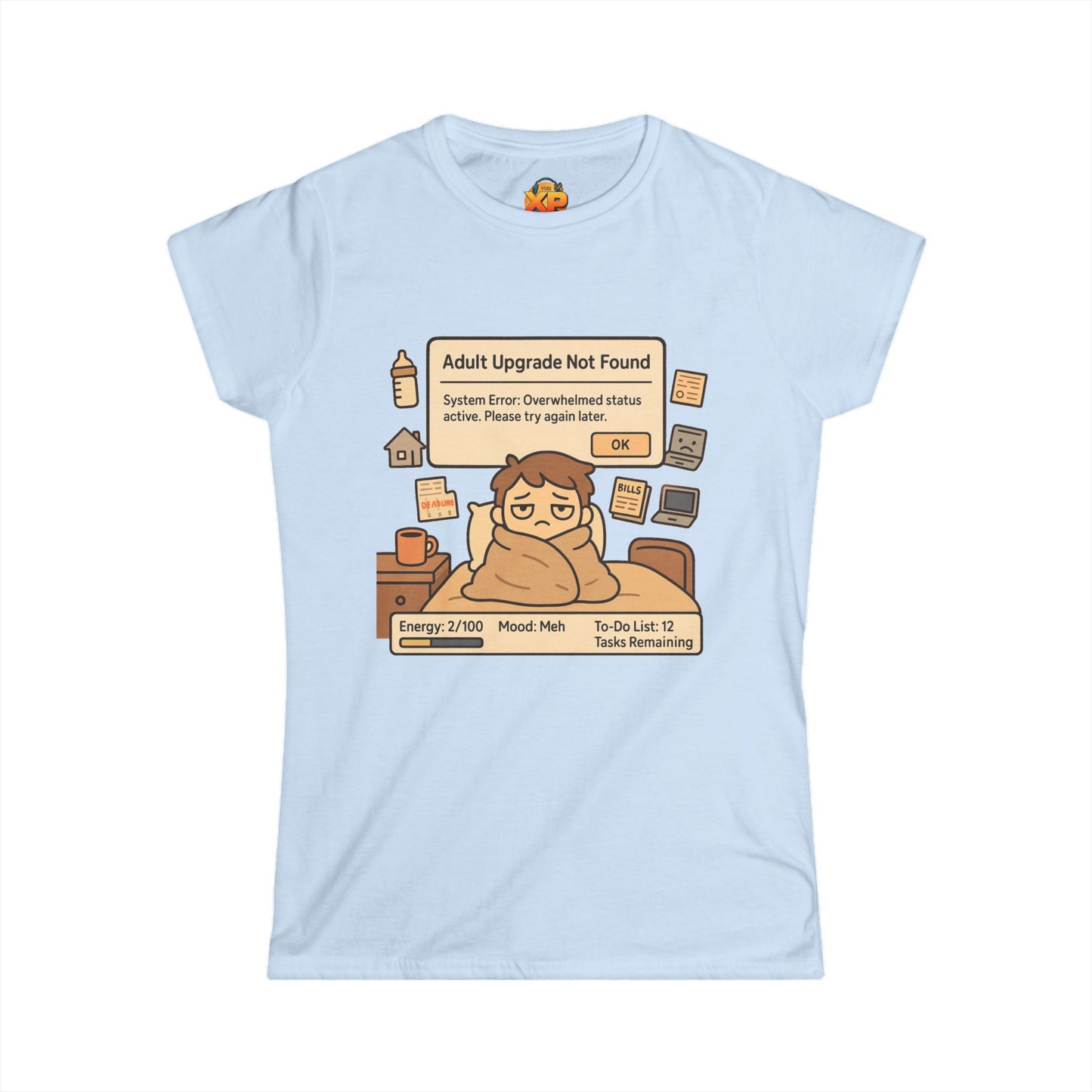 "Adult Upgrade Not Found" - Women's Softstyle Tee
