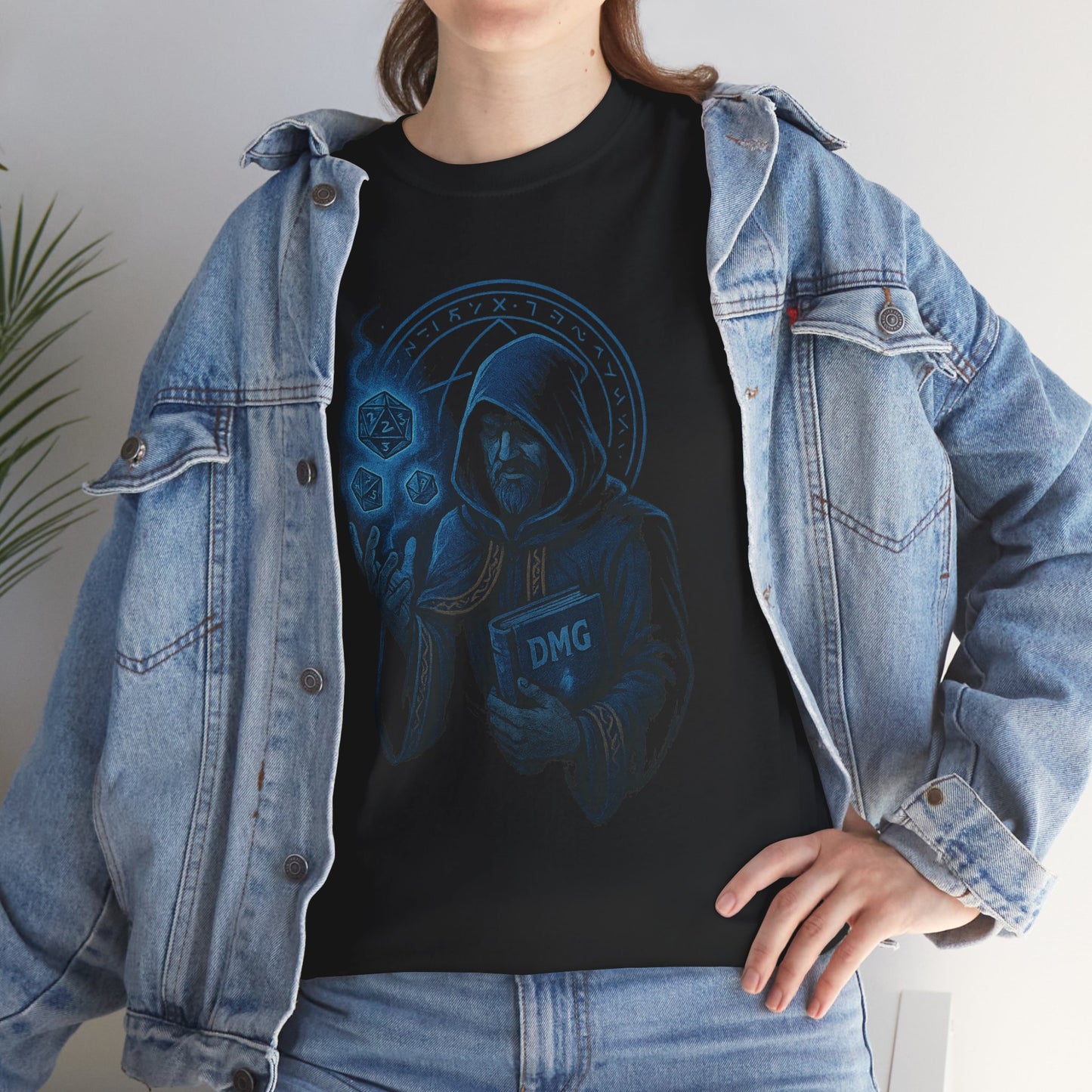 Nerdcore Icons - The Dungeon Master (Blue) - Unisex Heavy Cotton Tee