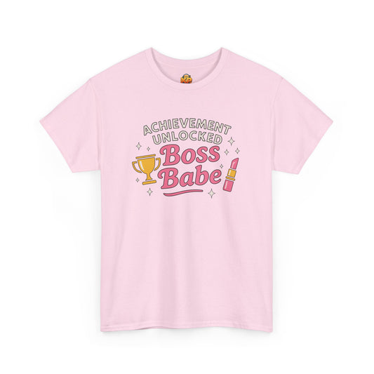 Achievement Unlocked Boss Babe - Women's Heavy Cotton Tee