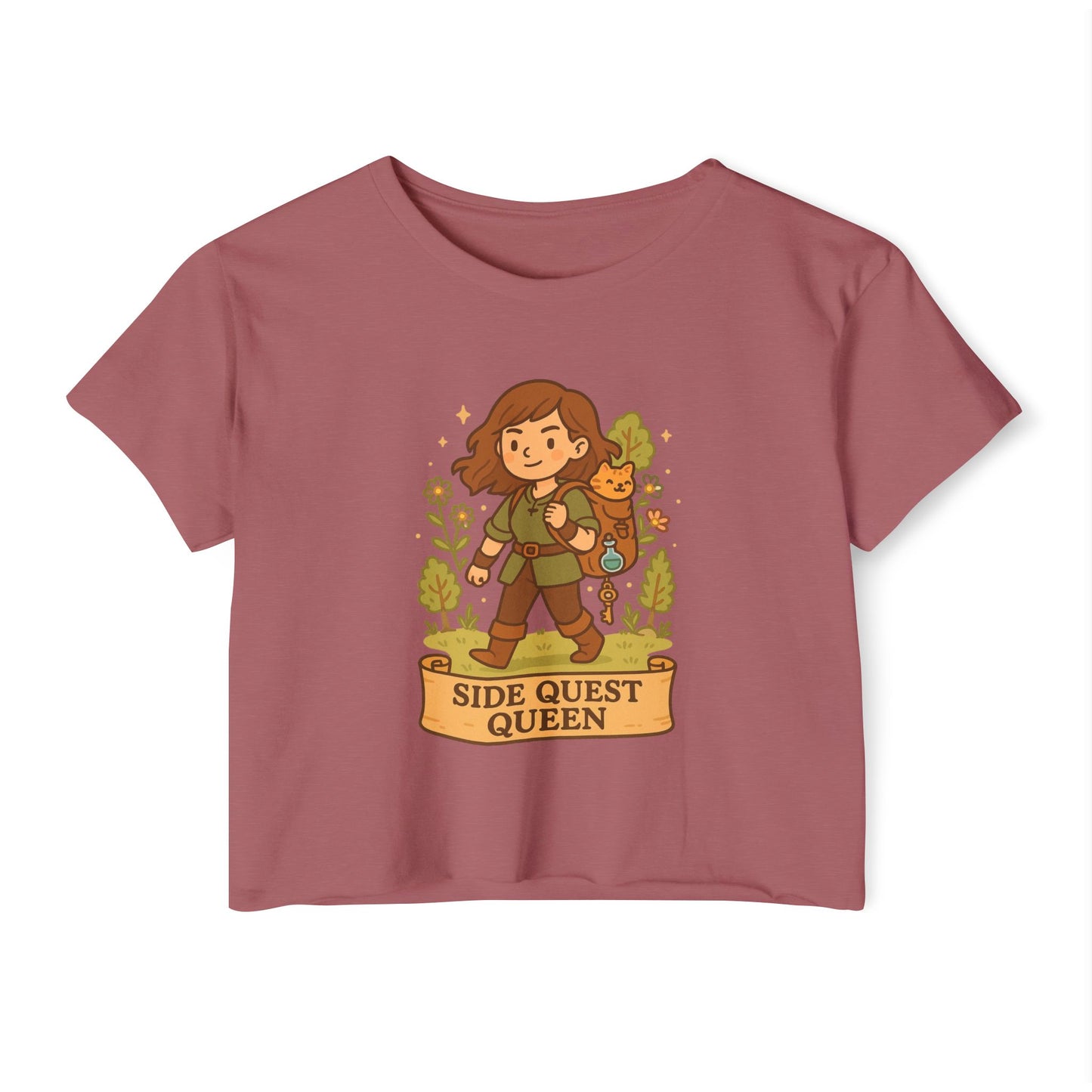Side Quest Queen - Festival Crop Top