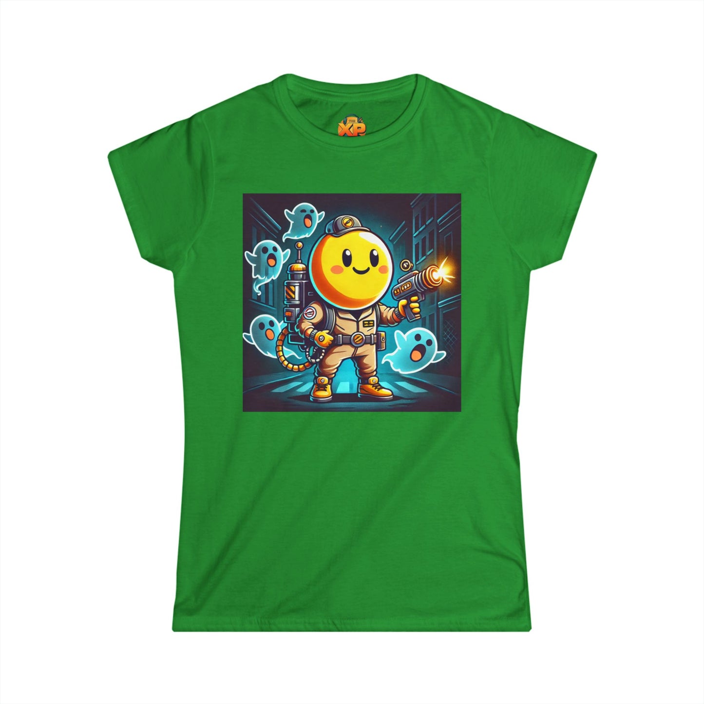 Ghost Hunting Yellow Dude - Women's Softstyle Tee