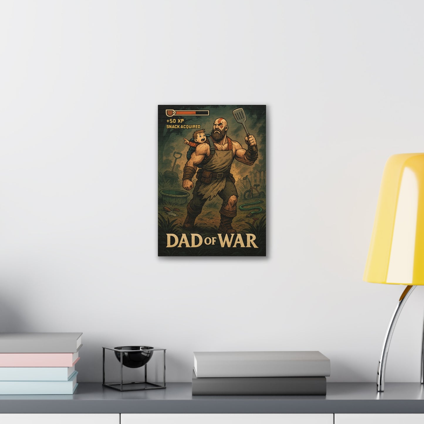 Dad of War Canvas Art - A God of War Parody