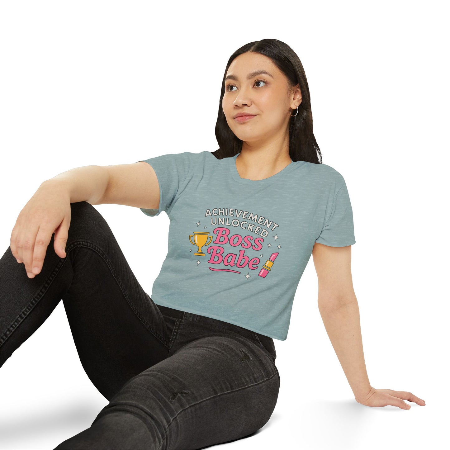 Achievement Unlocked Boss Babe - Women's Festival Crop Top