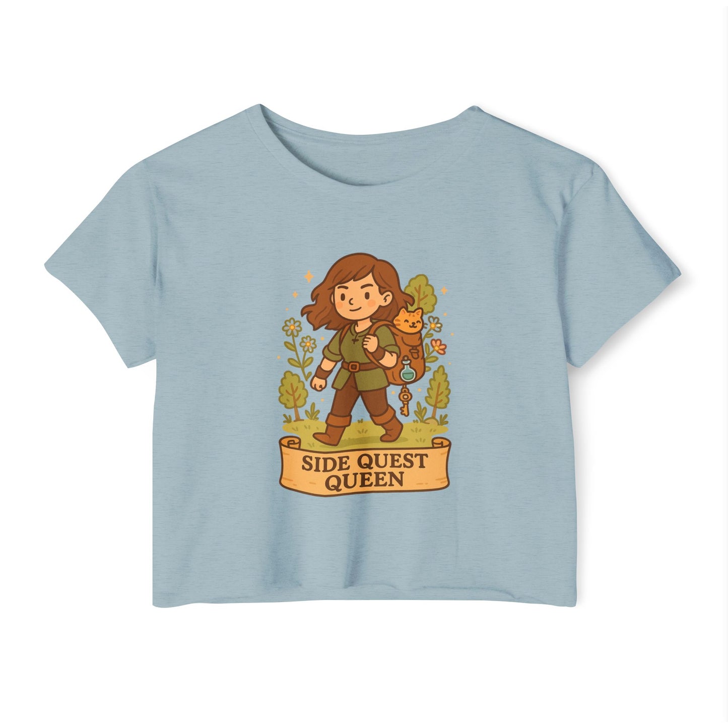 Side Quest Queen - Festival Crop Top