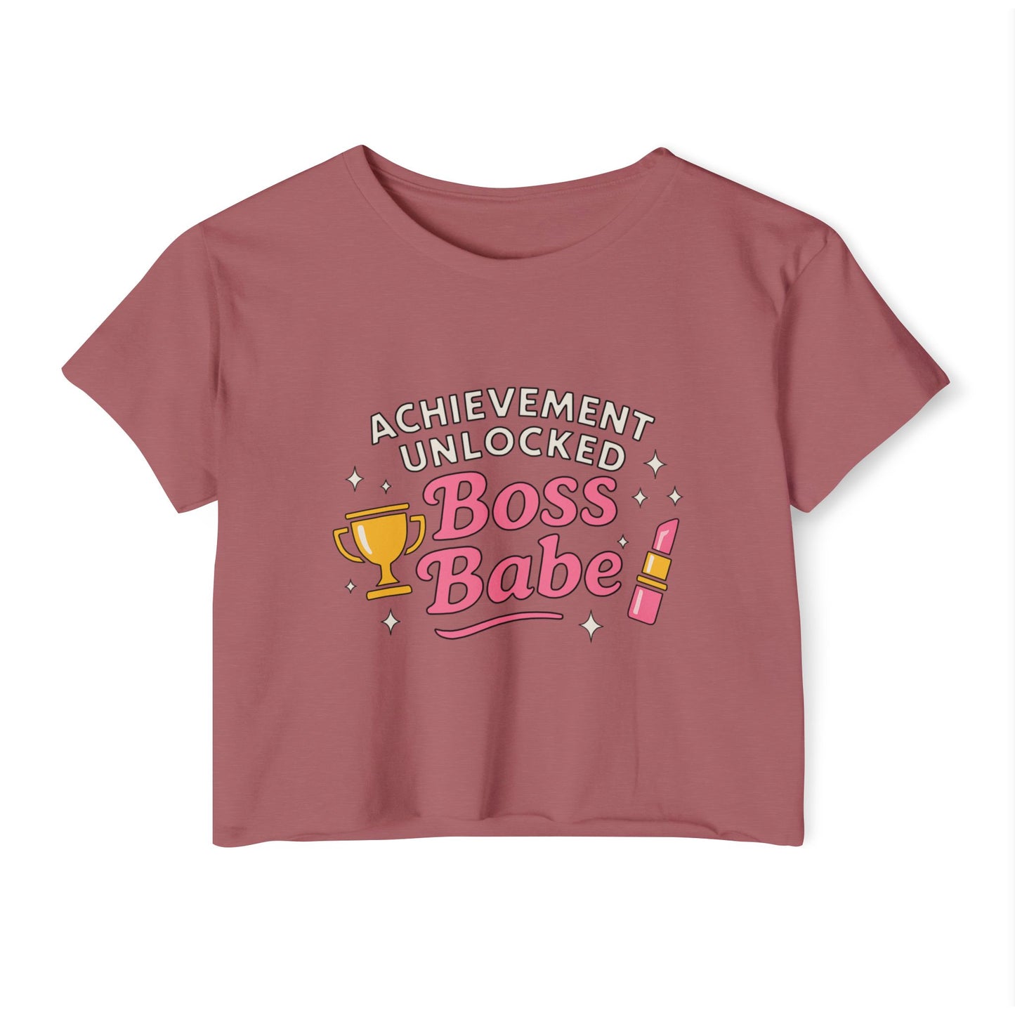 Achievement Unlocked Boss Babe - Women's Festival Crop Top