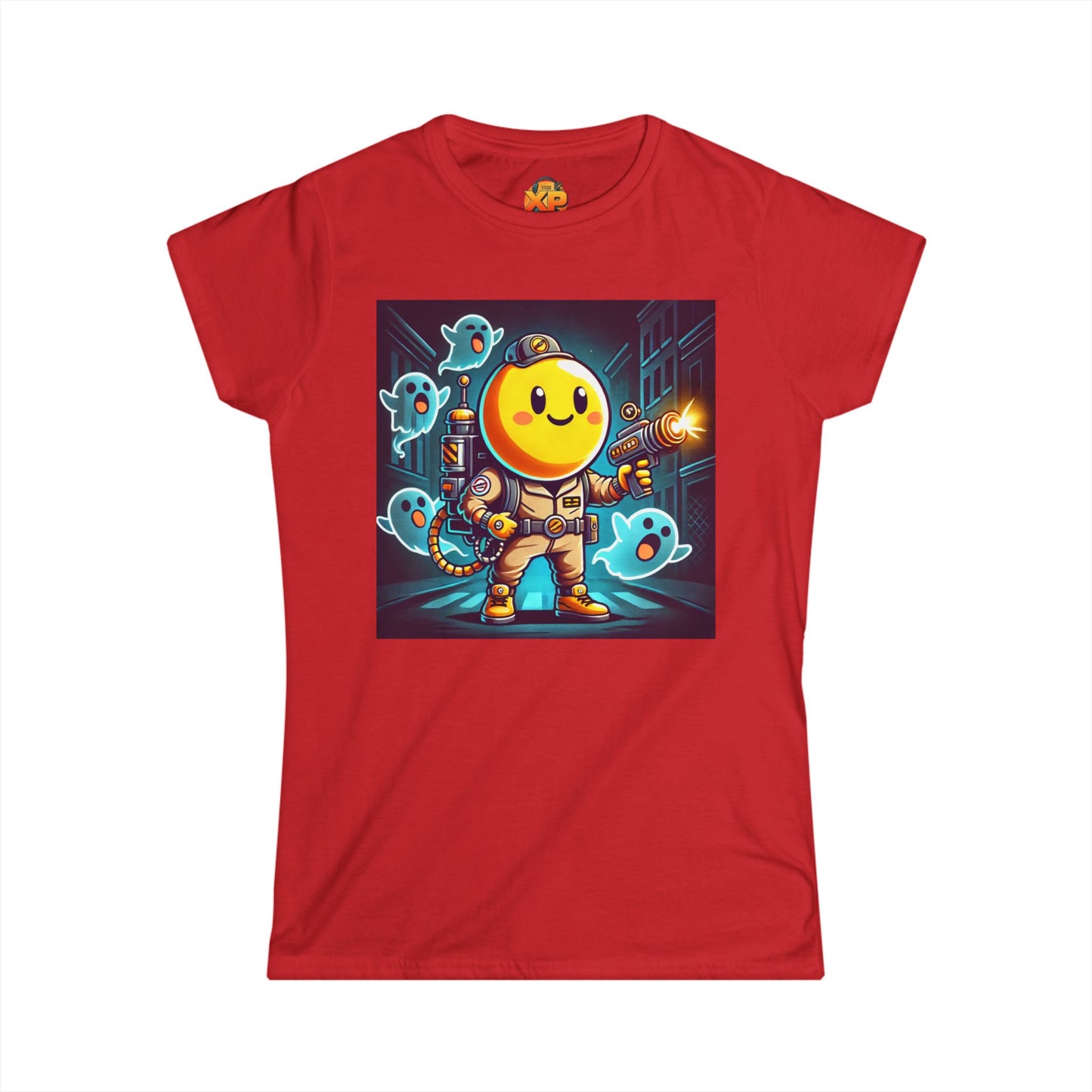 Ghost Hunting Yellow Dude - Women's Softstyle Tee