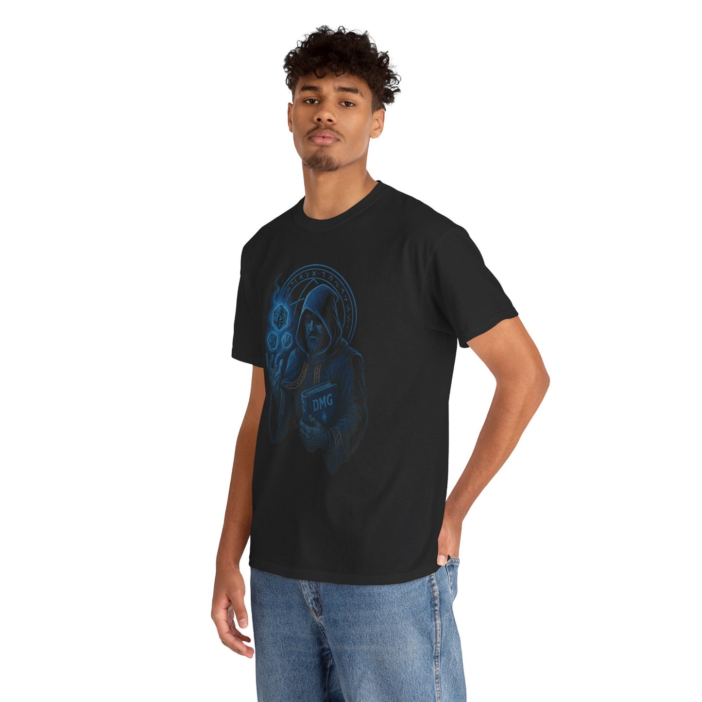 Nerdcore Icons - The Dungeon Master (Blue) - Unisex Heavy Cotton Tee