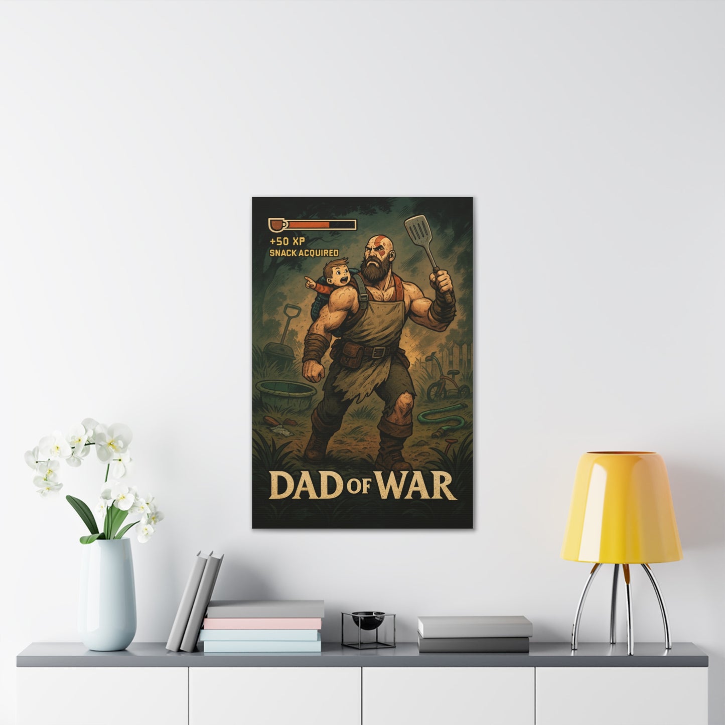 Dad of War Canvas Art - A God of War Parody