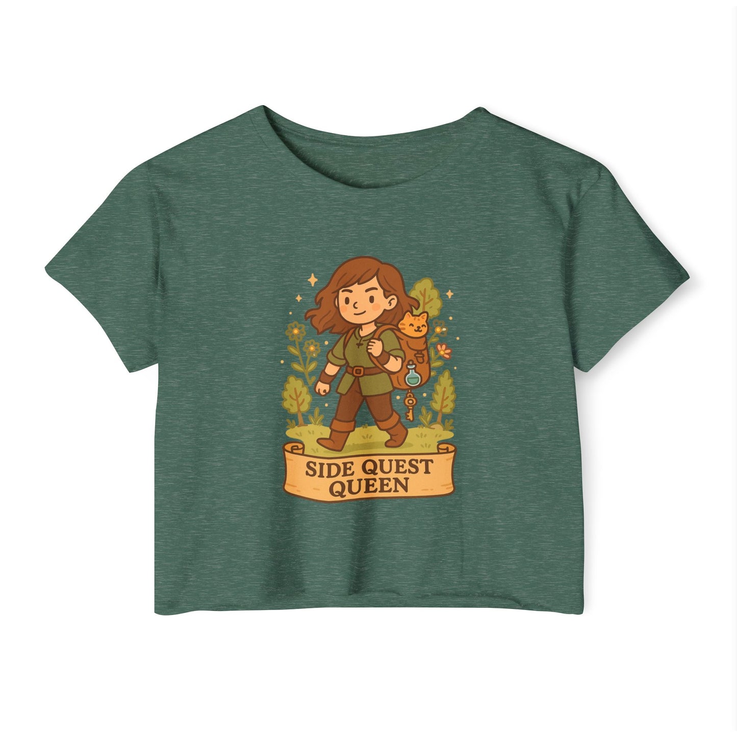 Side Quest Queen - Festival Crop Top