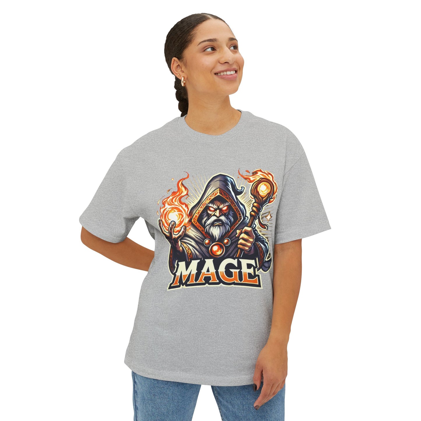Mage Cartoon - Women's Oversized Boxy Tee