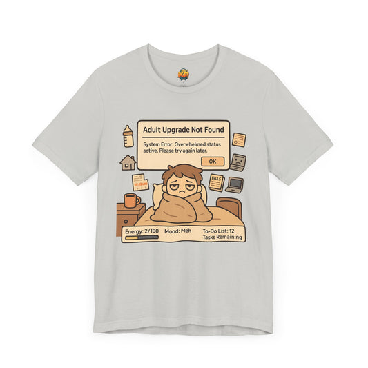 "Adult Upgrade Not Found" - Men's Jersey Short Sleeve Tee