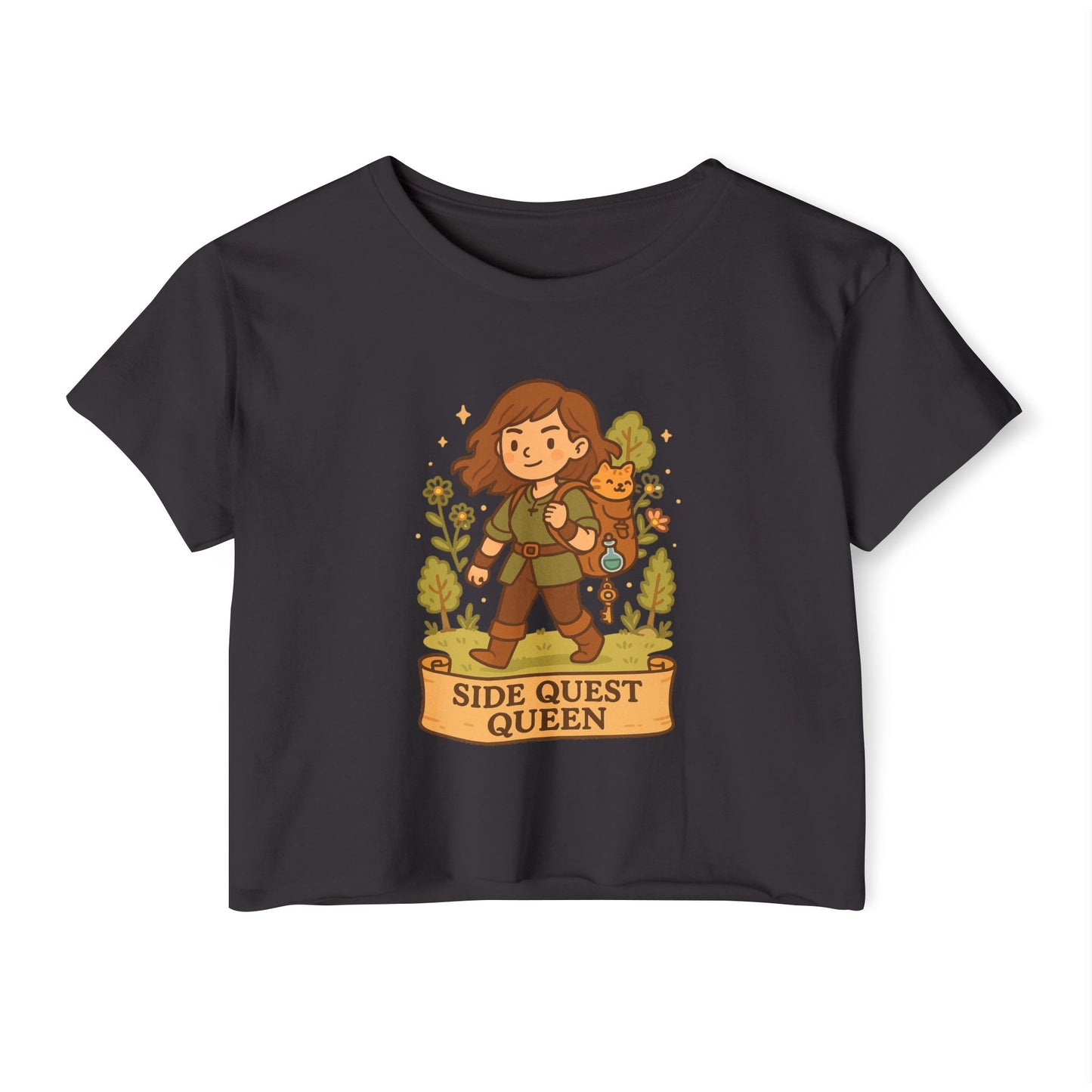 Side Quest Queen - Festival Crop Top