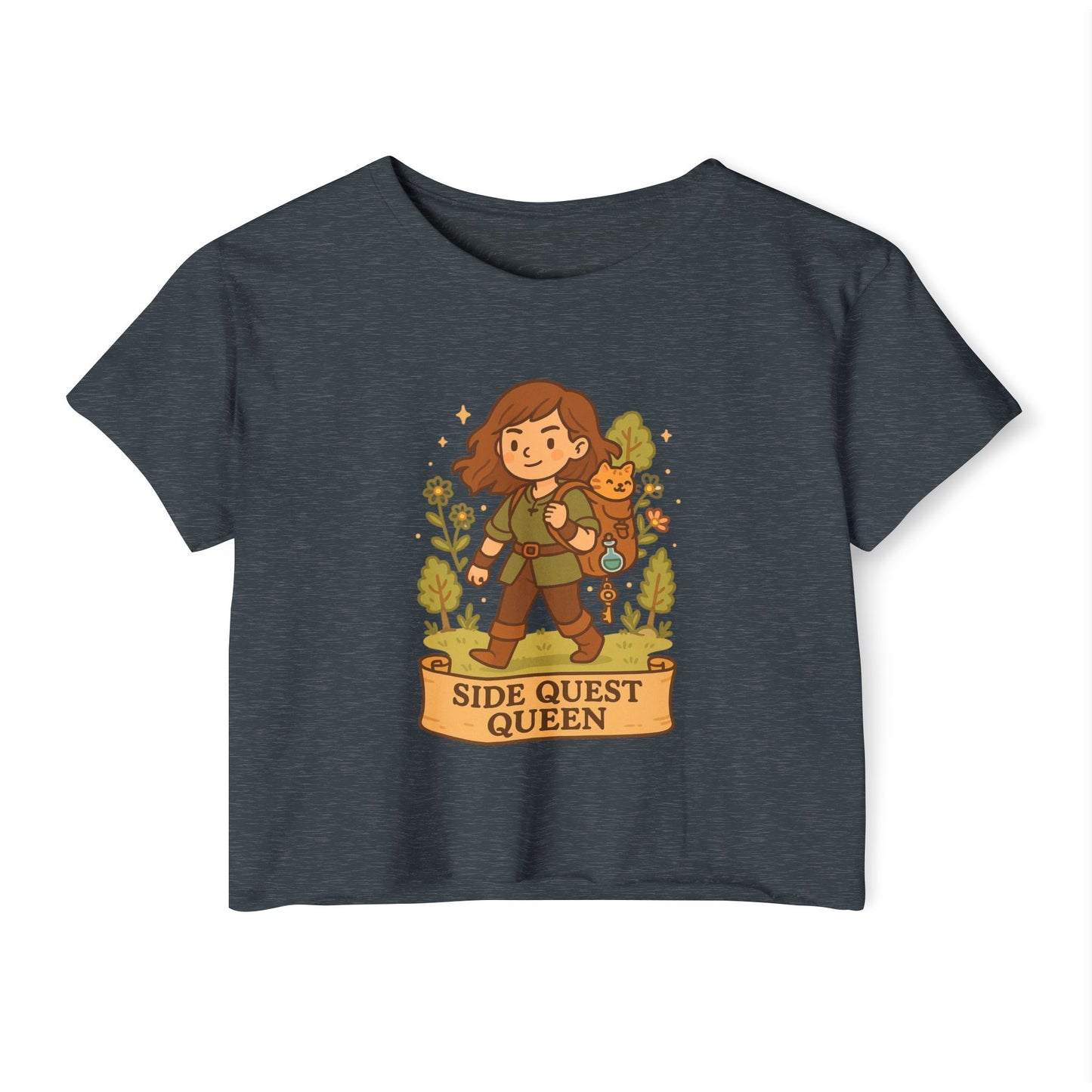 Side Quest Queen - Festival Crop Top