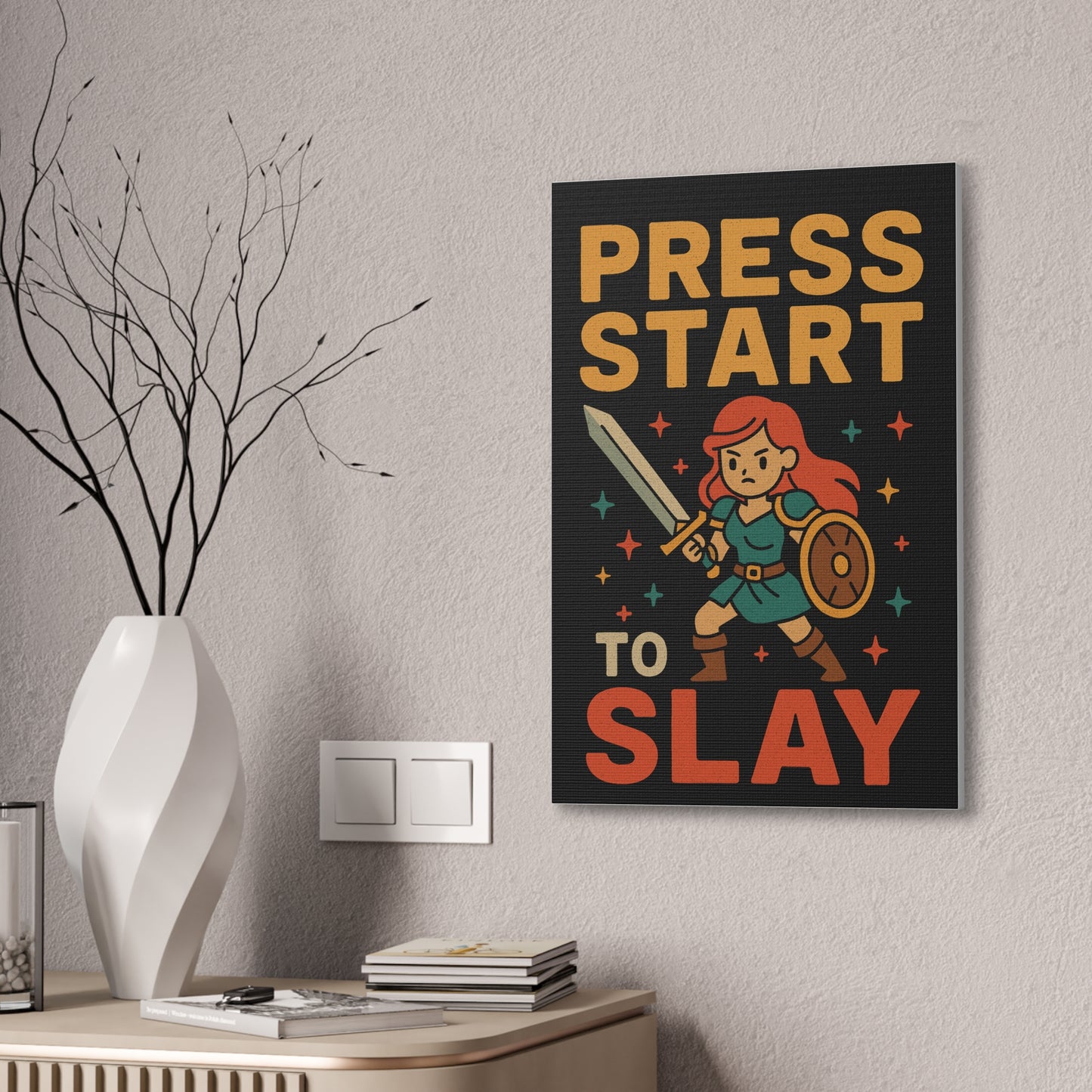 Press Start to Slay - Canvas Art