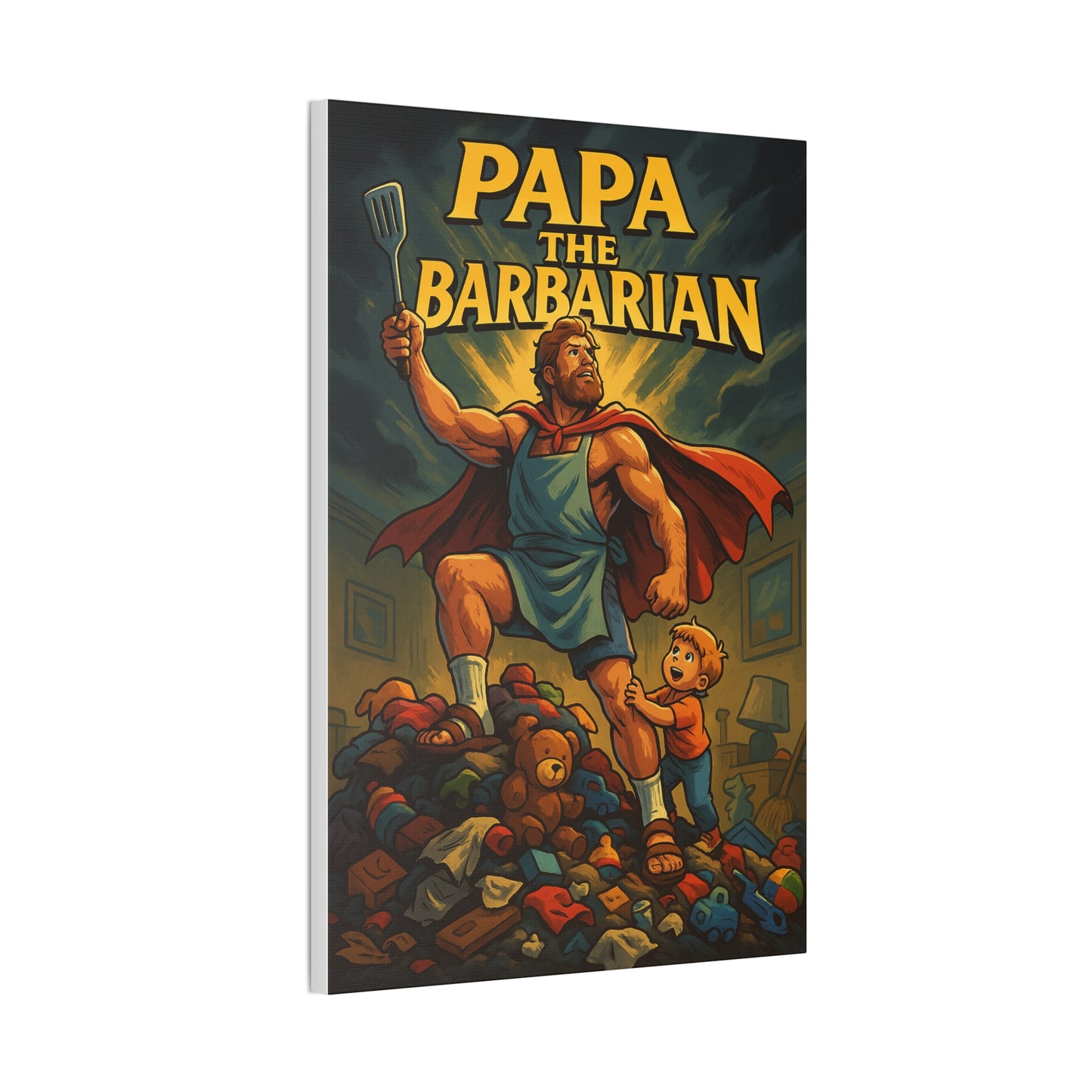 Papa The Barbarian Canvas Art - A Conan The Barbarian Parody