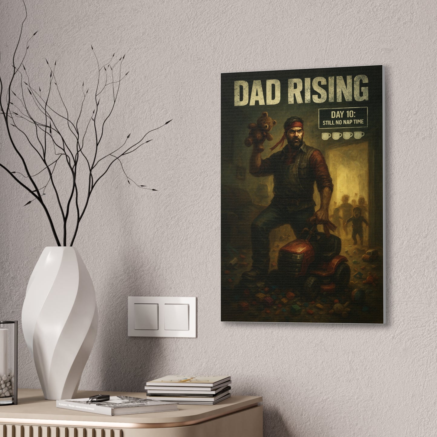 Dad Rising Canvas Art - A Dead Rising Parody