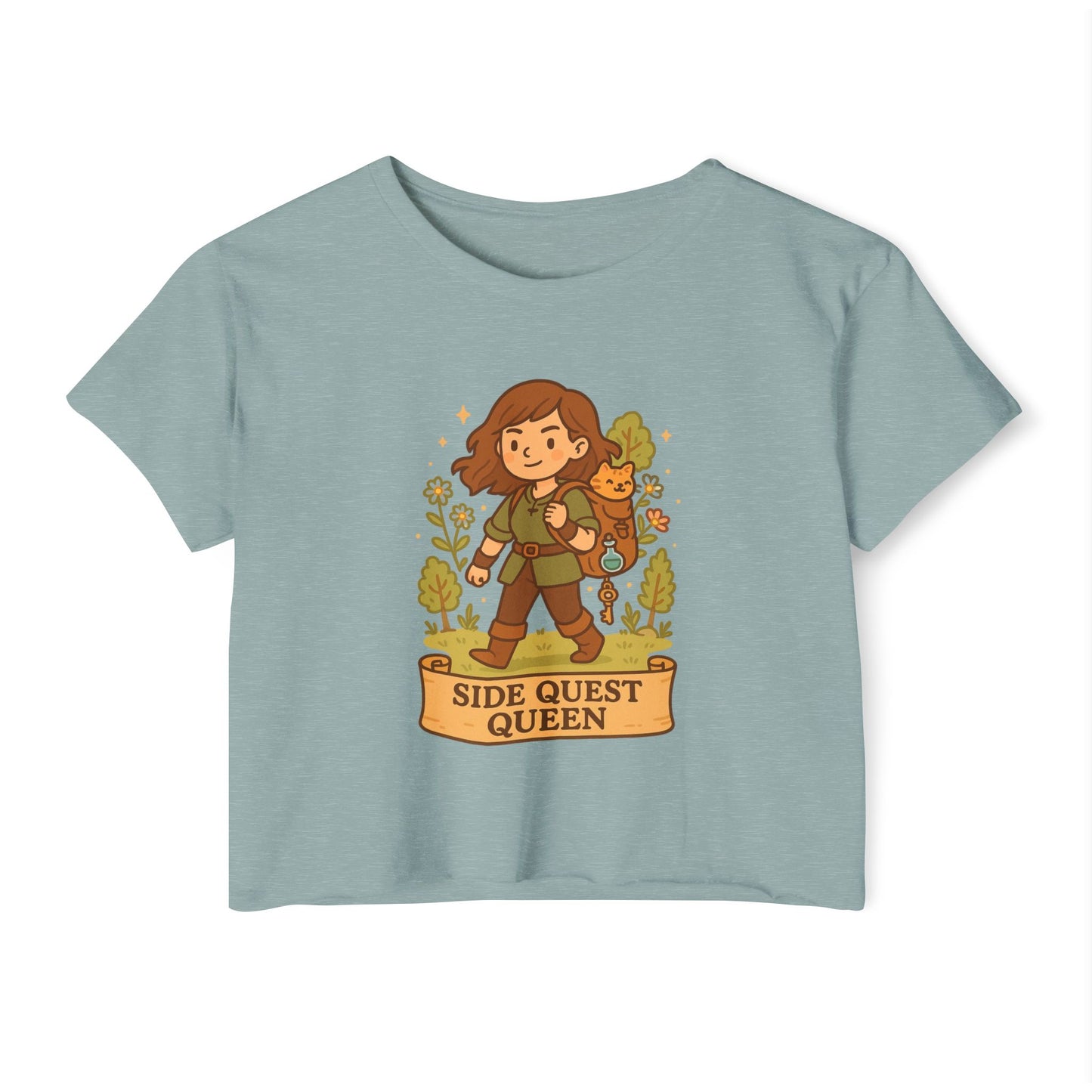 Side Quest Queen - Festival Crop Top