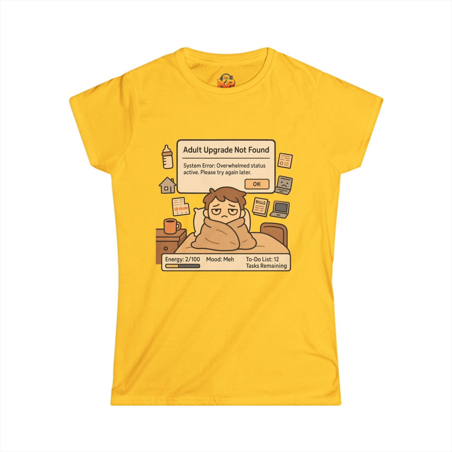 "Adult Upgrade Not Found" - Women's Softstyle Tee
