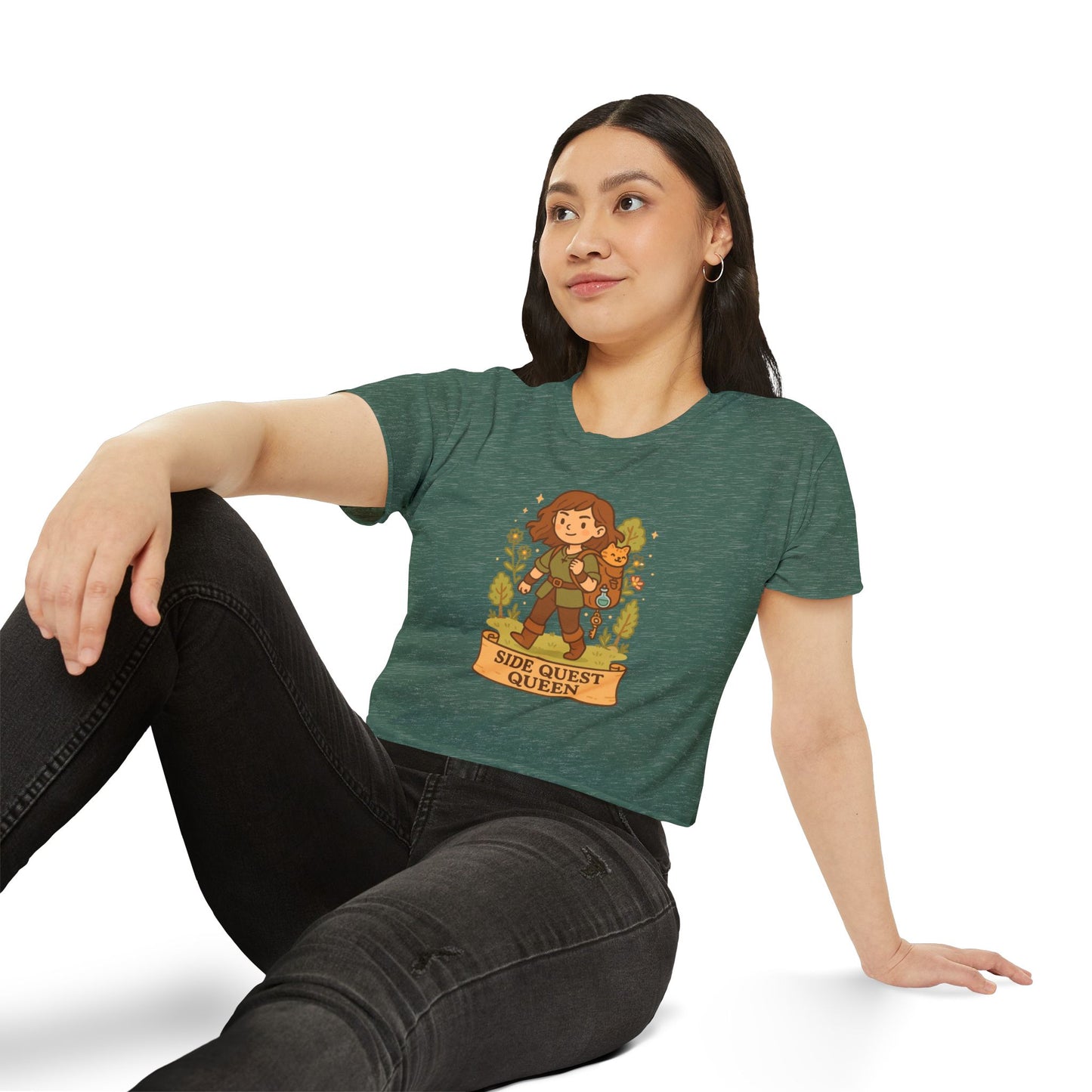 Side Quest Queen - Festival Crop Top