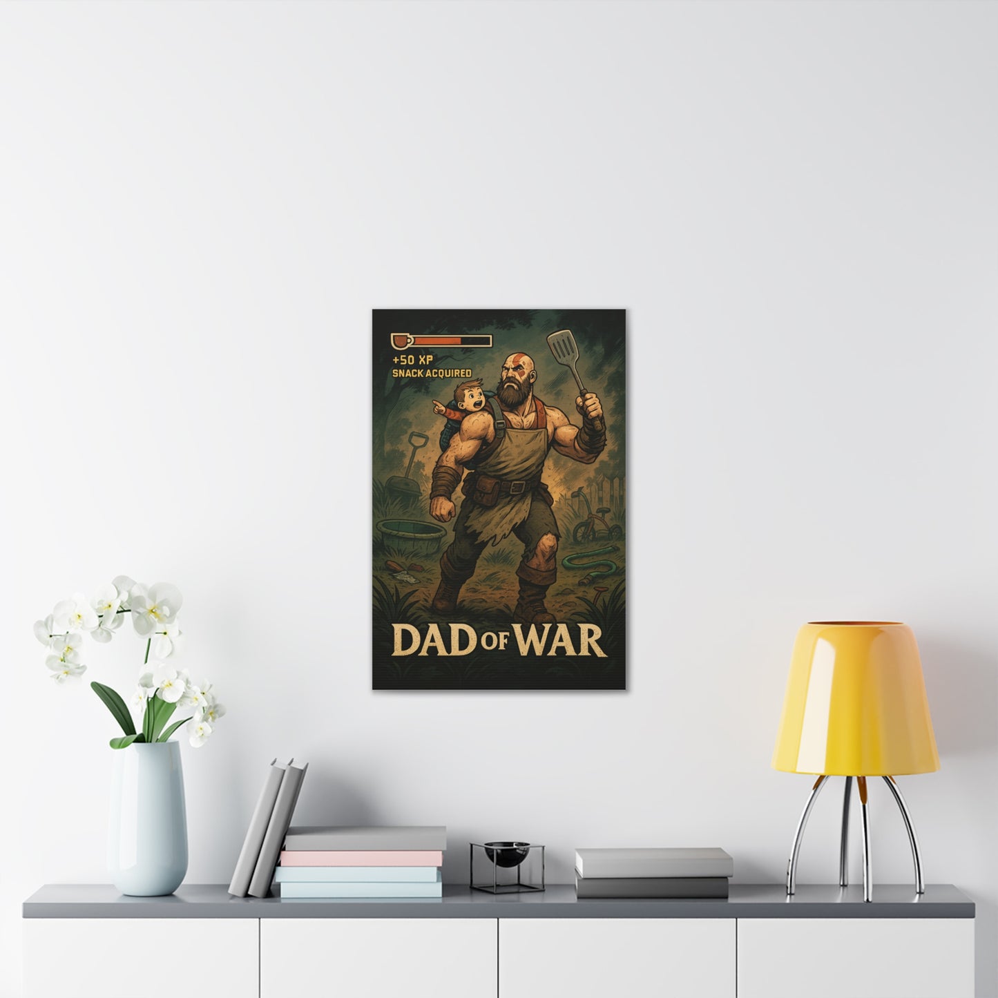 Dad of War Canvas Art - A God of War Parody